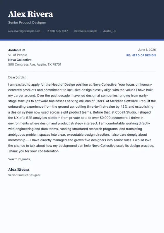 Executive template preview
