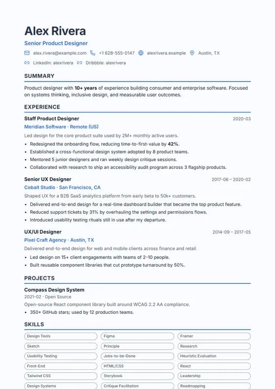 Modern Minimal template preview